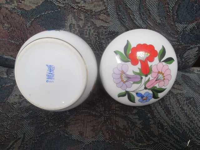 Kalocsa Hand Painted Porcelain Decorated Beautiful  Trinket Box 2
