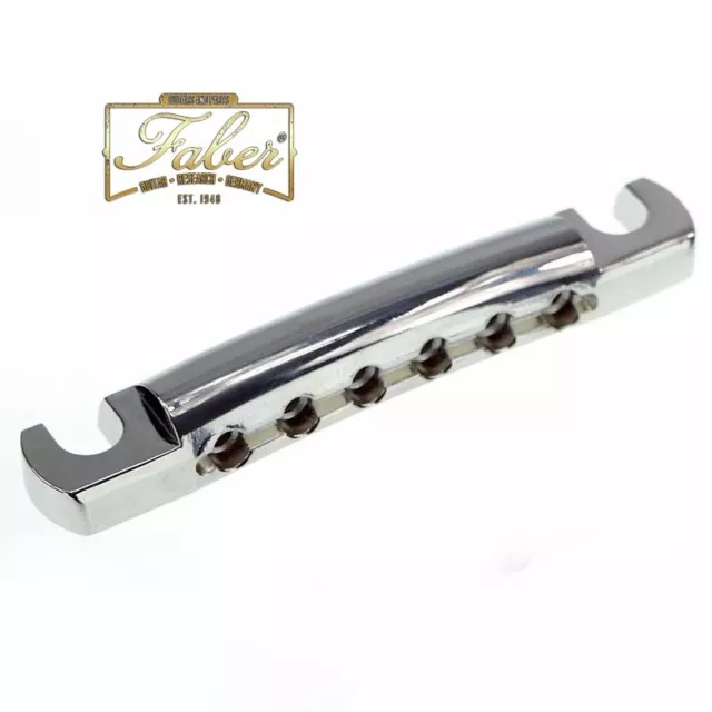 Faber TP59-C TP-59-C Aluminium-Stop-Tailpiece Vintage Spec Chrome Gloss 3010-3