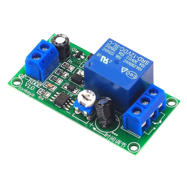 12V DC Time Delay Relay Module NE555 0-60 Seconds Adjustable Timer Switch Boards