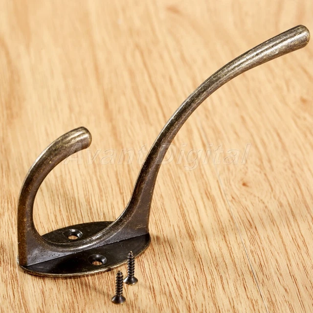 Delicate Antique Brass Hanger Wall Door Bathroom Towel Coat Hanger Hooks Holder