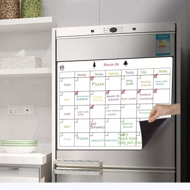 Magnetic Office Month Planner Memo Message Board Fridge Stickers Plan Notepad