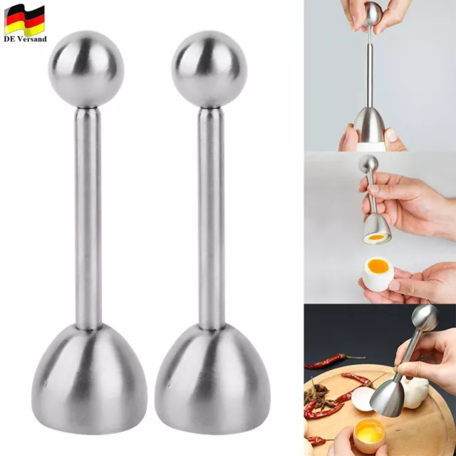 Edelstahl Eierschalenbrecher Eierköpfer Eieröffner Egg Topper Open Kitchen Tool