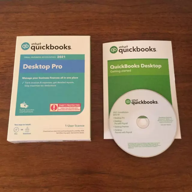 Quickbooks Desktop Pro 2021 CANADA CANADIAN Version Windows Accounting Software