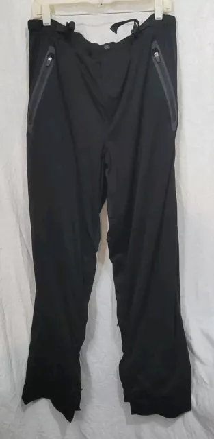 Sun Mountain Rainflex Golf Pant Mens Large Black Adjustable Waist Zip Ankle Hem