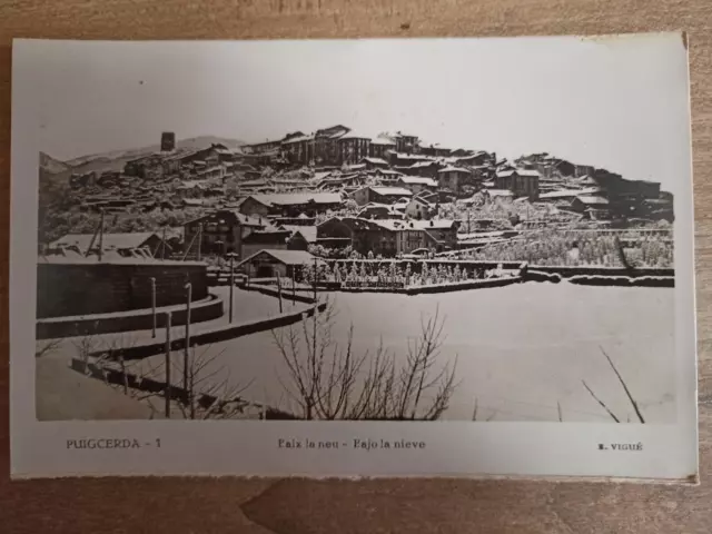 Antigua postal de Puigcerdá - Bajo la Nieve