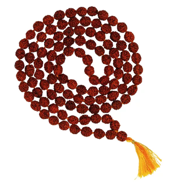Rudraksha Mala 6-7mm Perlen 108+1 Perlen Japa / Mala 100% Natürlich Rosenkranz