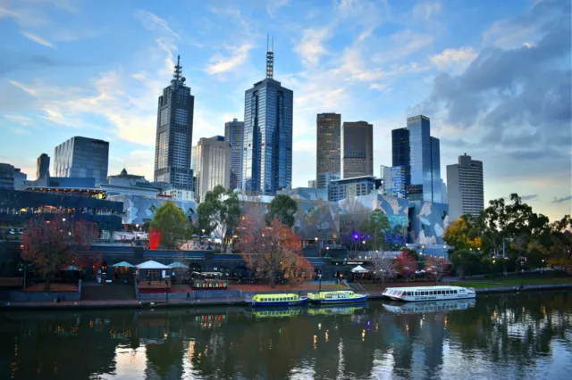 Melbourne Australia Skyline Canvas Picture Poster Print Unframed 6419