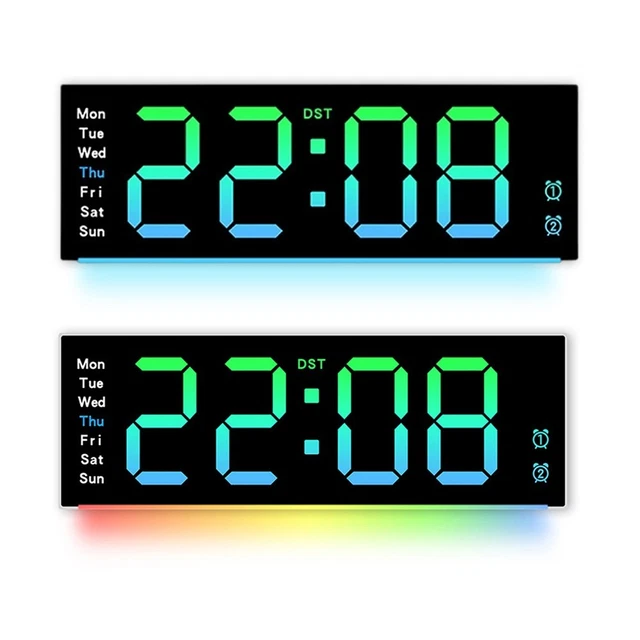 DIGITAL WALL CLOCK with Countdown Timer and Temperature Sensor for ...