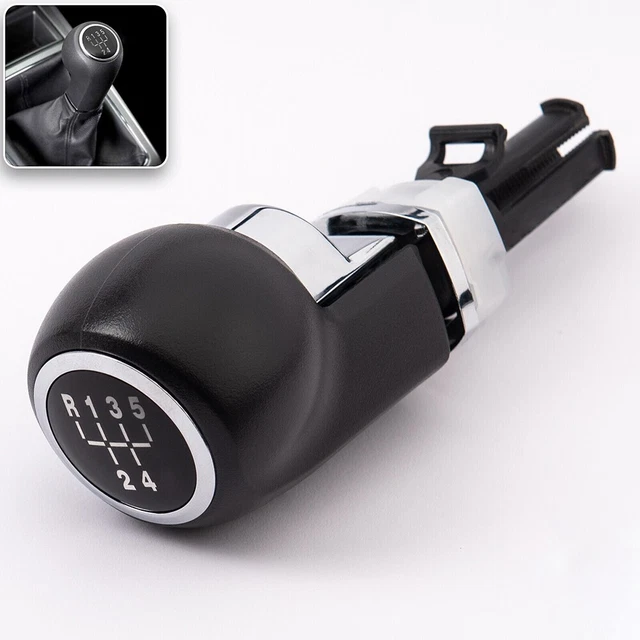 Pommeau Levier Vitesse 5 Vitesses Vauxhall/Opel - Corsa Astra Vectra - Noir Argent