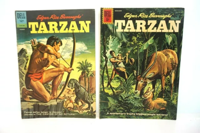 Vintage Dell 1961 (#127) & 1962 (# 131) Edgar Rice Burrough's Tarzan Comics