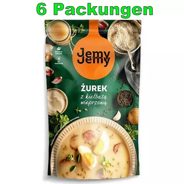 Zuppa polacca Jemy Jemy Jemy Zurek confezione da 6 (6 x 450 g) piatto pronto