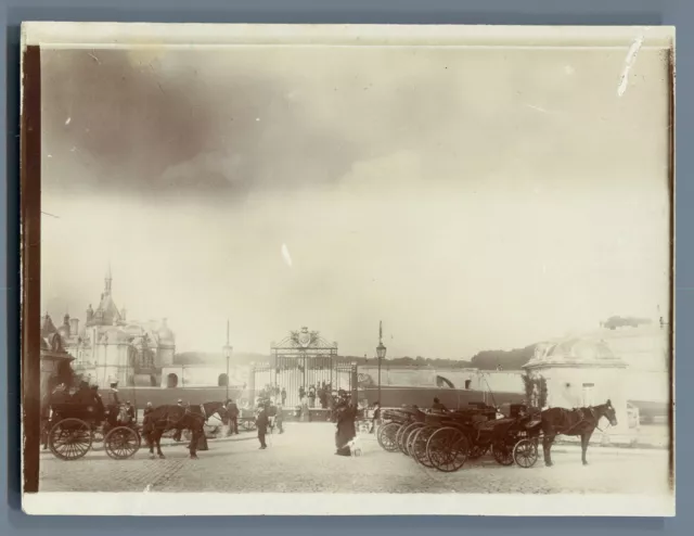 France, Château de Chantilly Vintage Citrate Print. Oise Citrate Print 9x1