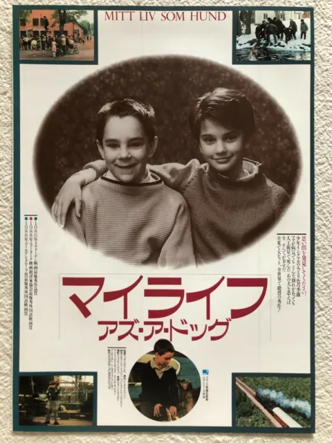 Mitt liv som hund 1985 Movie Flyer Mini Poster Japanese Chirashi