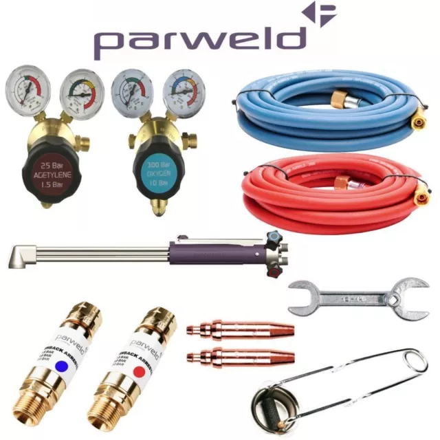 Parweld Oxy & Acetylene Gas Axe Burning Cutting Complete kit - 5M Set