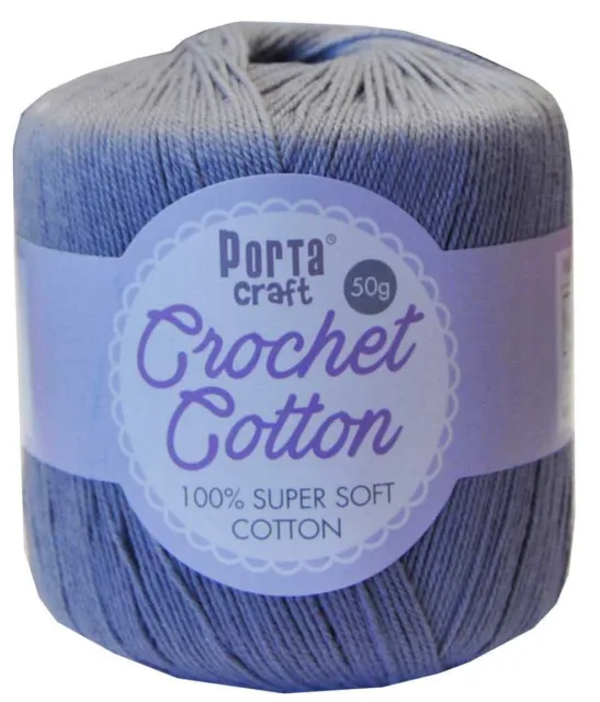 Crochet Cotton 50g 145m 3ply Cloud (Product # 156520)