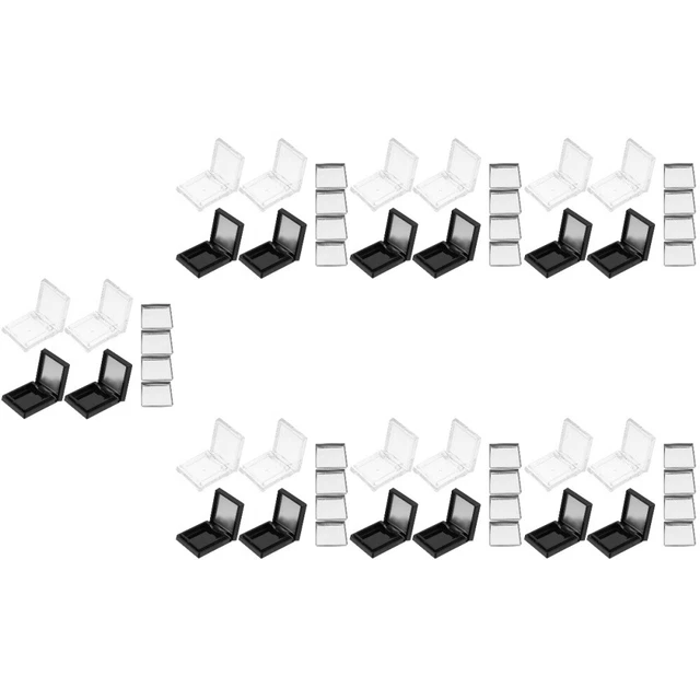 7 SETS GLITTER Makeup Highlighter Empty Eye Shadow Box Container Travel