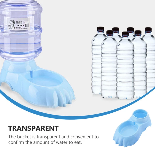 SELF DISPENSING PET Feeder Slow Food Feeding Container Dog Water