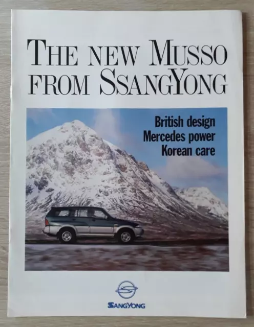 Ssangyong Musso 4WD Brochure c.1995 - 2.9 SE GSE