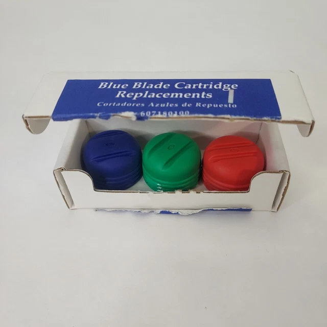 Juego de cartuchos de cuchillas rojo azul verde con sistema de corte personalizado Creative Memories