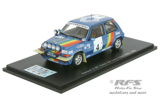 OttOmobile - Renault 5 GT Turbo Alain Oreille Bleu Sport 449 Metalisé 1989 - 1/18
