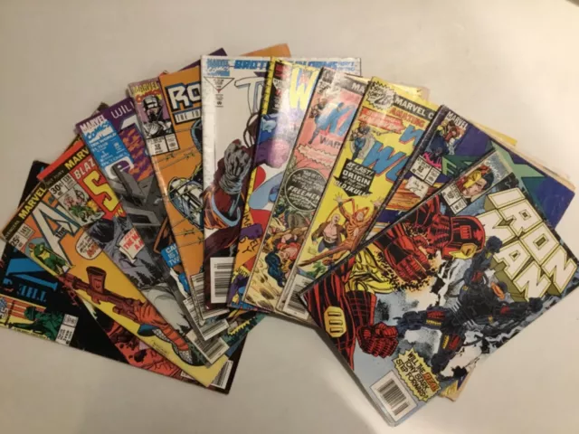 Lot x 19 Vintage 70-90’s Marvel Iron Man Avengers X-Men Robocop Nam + more