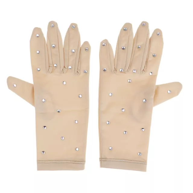 1 Paire de Gants Elastiques Thermique Chaud Pour Filles Accessoire Competition