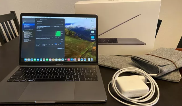 Apple MacBook Pro 13 2018 13,3, i5, 16GB 512GB SSD Space Gray OVP Touchbar Top