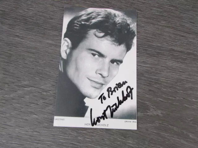 Horst Buchholz German Actor Original Hand Signed Promotional Card