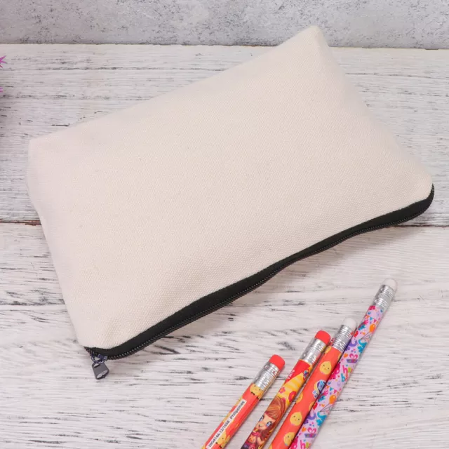 10 PCS Canvas Cosmetic Pouch Carrying Bag Multifunction Pencil Case