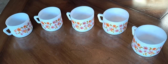 Lot de 6 tasses à café myosotis - France