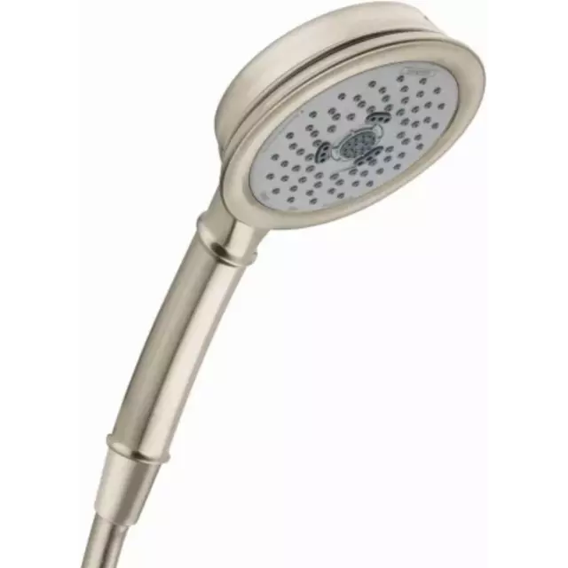 Hansgrohe 04753820 Croma 1.8 GPM Multi Function Hand Shower 3 Spray, Brushed Nic