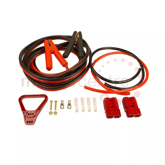 Self assembly jump lead kit Red Anderson SB175 Crocodile Clips M8 terminals