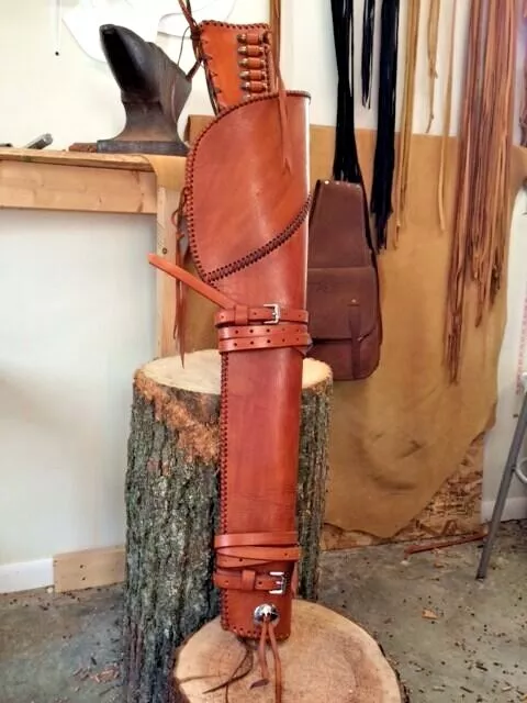 Leather Handmade Saddle Rifle Scabbard Right hand Western Horse Cowboy