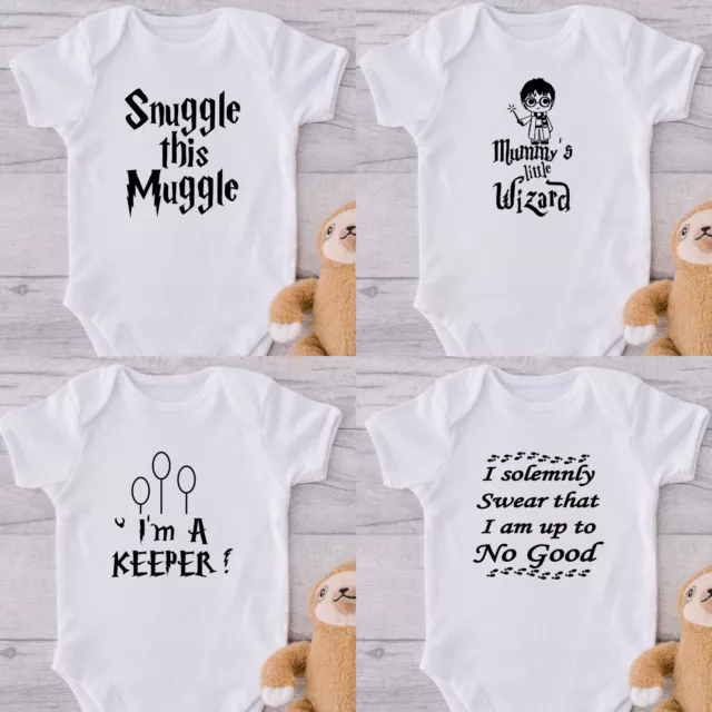 HARRY POTTER Romper Babygrow Novelty Baby Shower Present Vest Gift