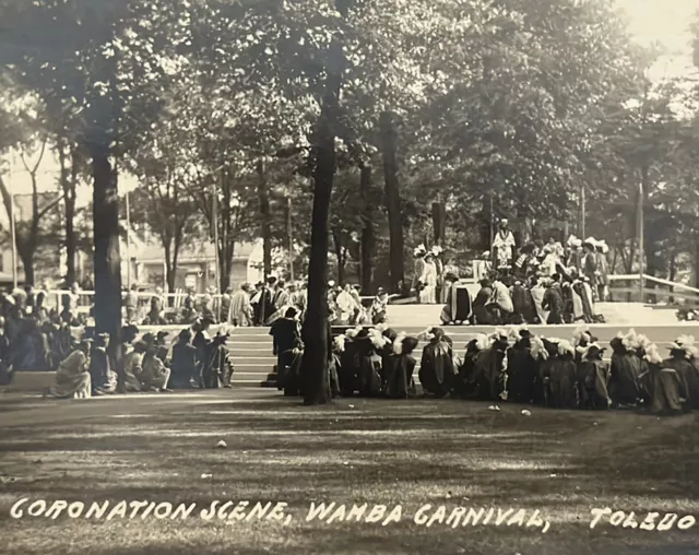 C. 1910 Wamba Carnival Coronation Scene Toledo Ohio RPPC Real Photo Postcard