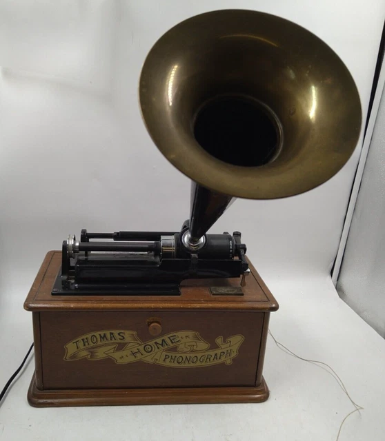 Vintage Thomas Home Phonograph Cassette Radio player wooden box base