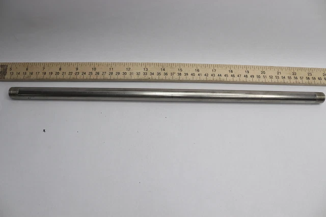 Everflow Pipe Nipple Schedule 40 Black Steel 3/8" x 18"
