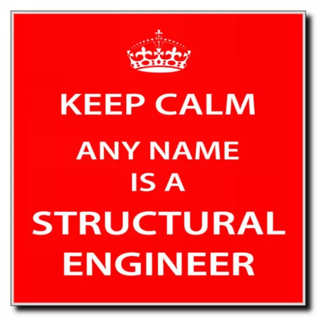 Structural Engineer Personalised Keep Calm Coaster