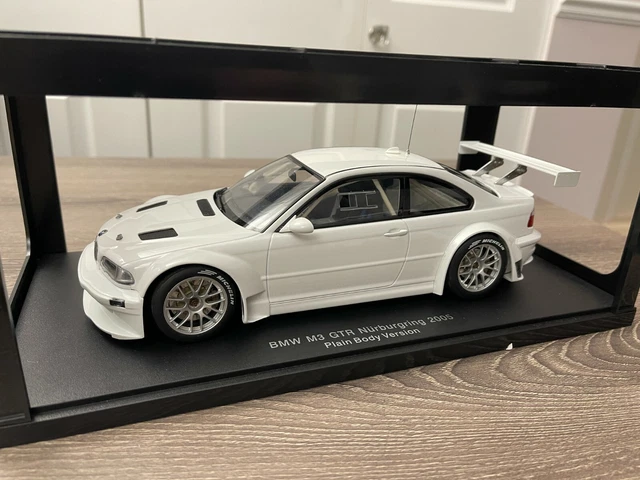 1/18 AUTOART BMW E46 M3 GTR Plain Body Version (White) Rare