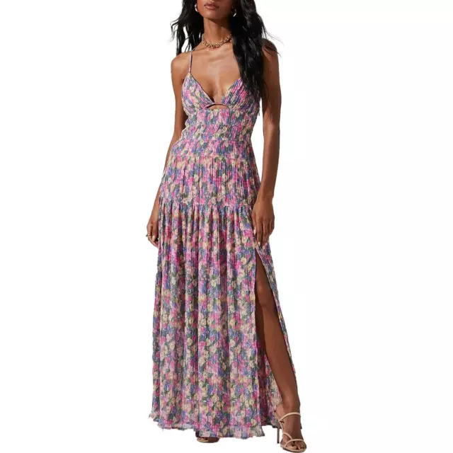 ASTR the Label Womens Tropics Blue Floral Long Daytime Maxi Dress S BHFO 2479