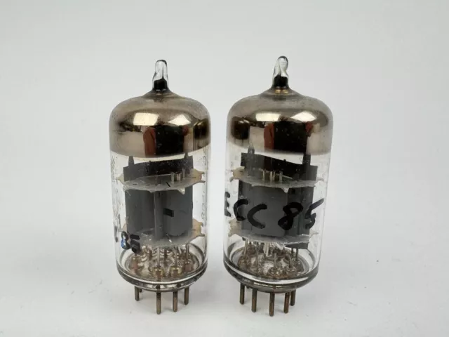 2x Telefunken ECC85 Röhre geprüft top Diamond Bottom UKW Röhrenradio Valve