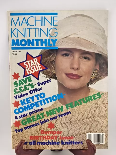 Vintage April '90 Machine Knitting Monthly U.K. England Britain Magazine 1990