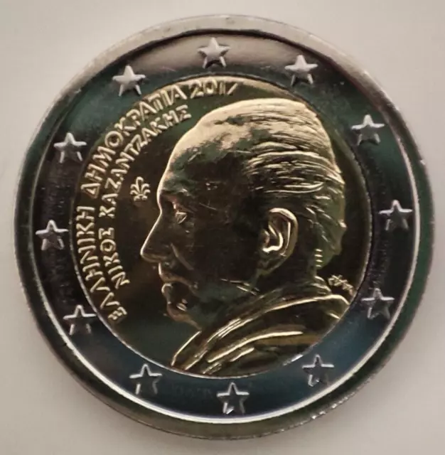 Greece 2 euro coin 2017 "Nikos Kazantzakis" UNC