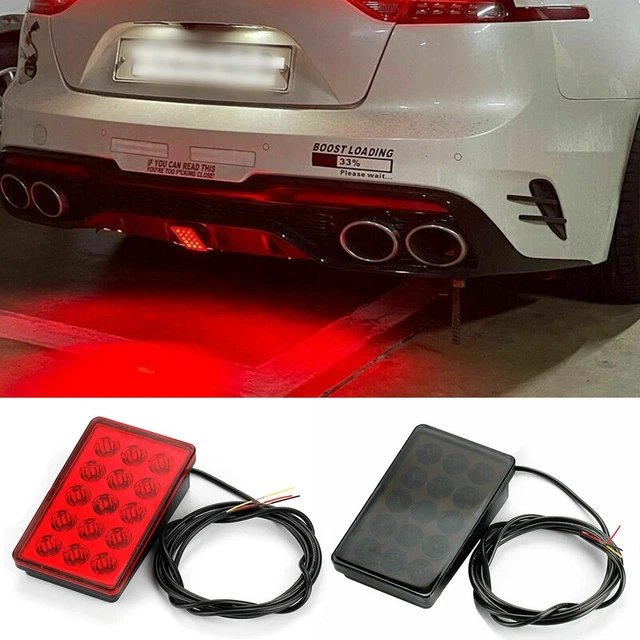 Feu De Frein LED Voiture 15 LEDs Style F1 - Feu Stop Arrière Universel Coque Noire