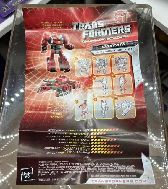 Transformers Universe Warpath’s Instructions