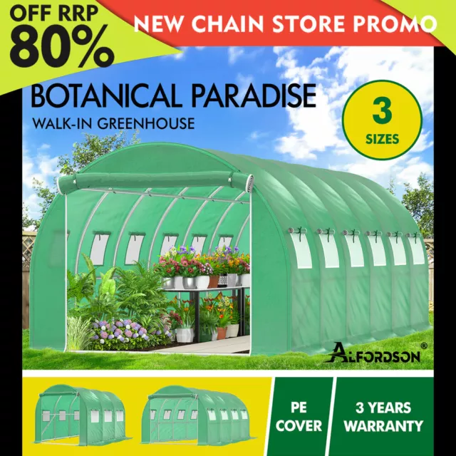 ALFORDSON Greenhouse Dome Shed Walk in Tunnel Plant Garden Storage PE Cover