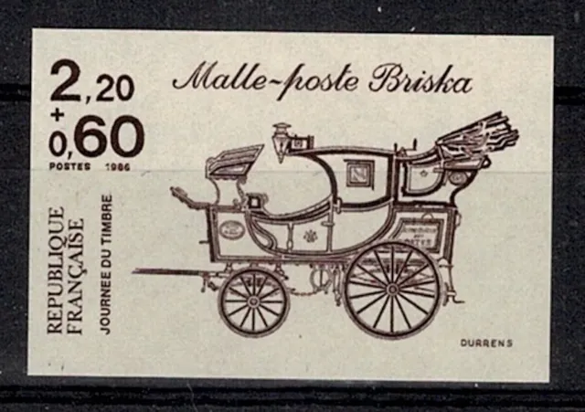 Frankreich Stamp Briefmarke Yvert 2410 " Kutsche Post Briska Nicht Lace " Neu Xx