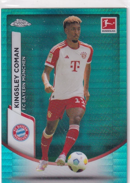 Topps 2024 Chrome UEFA Euro N° 83 Kingsley Coman Argent Refracteur