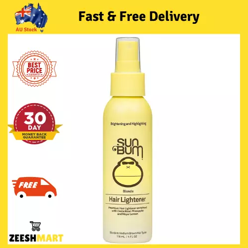 Sun Bum Blonde Hair Lightener Color Enhancing Hair Brightener for Blondes | 4 oz