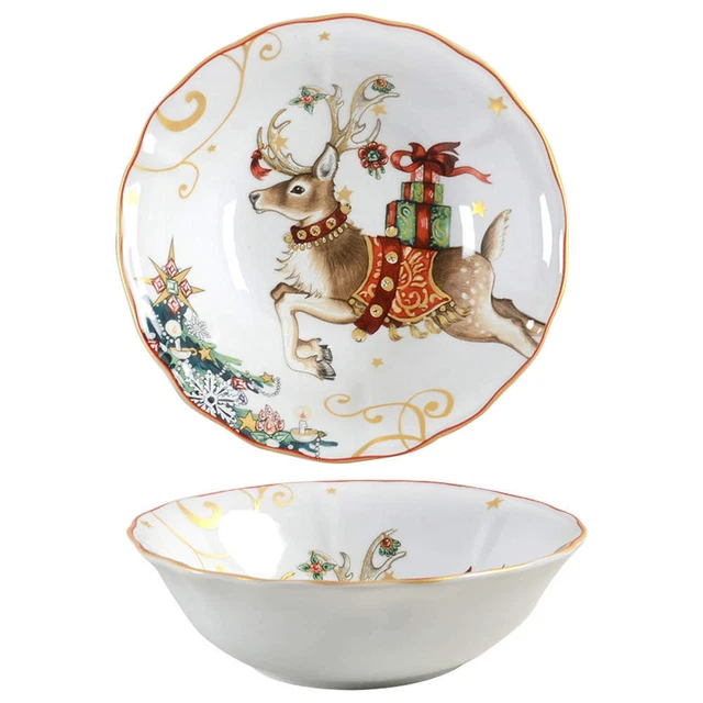 キッチン用品・食器・調理器具・陶器 クリスマスサンタそりサラダ